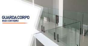 Guarda Corpo de Inox com Vidro  Ribeirão Preto